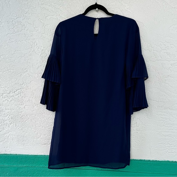 Lulus Cocktail Mini Dress Blue Chic Shift Mini Dress Statement Sleeve Small NWT - Picture 12 of 12